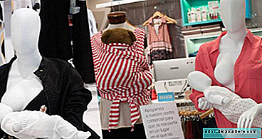 Ze zetten mannequins borstvoeding in winkelcentra om borstvoeding te ondersteunen