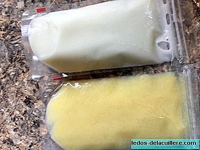 Zwei Beutel Muttermilch unterschiedlicher Farbe, die zeigen, dass es sich um eine "intelligente" Flüssigkeit handelt