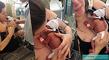 The beautiful and emotional video in which a mother hugs her premature baby for the first time