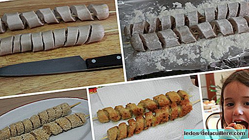 Breaded sausage spirals. Funny recipe for children