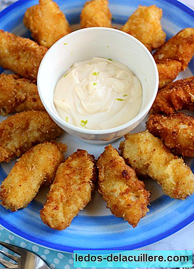Monkfish fingers with lime mayonnaise. Recipe to enjoy with the family