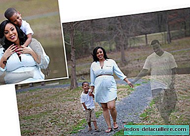 The beautiful photo shoot of a mother and her son with the father, who died two months before the due date