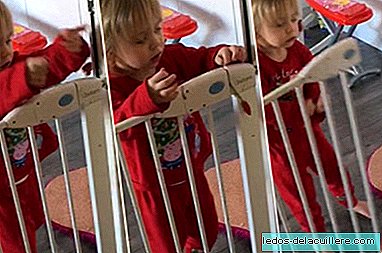 The incredible ability of a two-year-old girl to open a safety barrier ... with a collar!