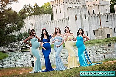 The beautiful photo session of pregnant women dressed as Disney princesses
