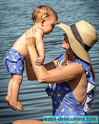 Swimwear the same for the whole family: moms, dads and matching children