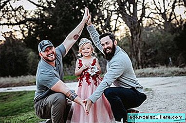 "We are not a homosexual couple, but we share a daughter", the beautiful photographs of a girl with her father and stepfather