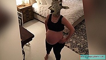 Wat verwacht deze zwangere vrouw met een girafhoofd? Spoof April in de meest hilarische video