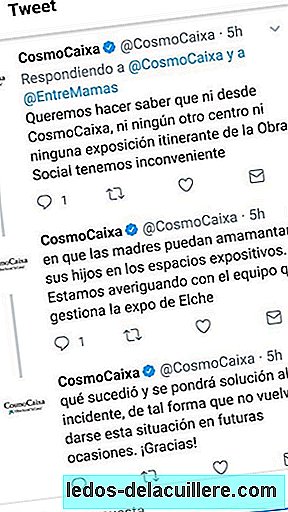 A mother was expelled from an exhibition in CosmoCaixa Elche for breastfeeding her baby