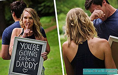 "Du wirst Vater": die schöne Überraschung einer Frau für ihren Ehemann bei einem Fotoshooting