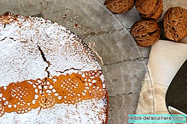 Orange and walnut cake. Recipe for breakfast on Valentine's Day
