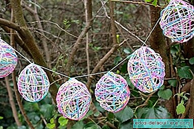 Nice craft to do with children: Easter eggs made with thread