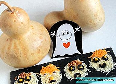Gruesome cheese faces made by kids for Halloween