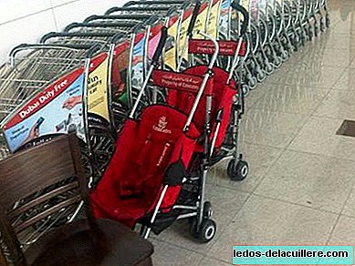 Baby carriages at Dubai airport