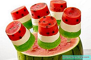Kochen mit Kindern: dreifarbige Wassermelonenstangen