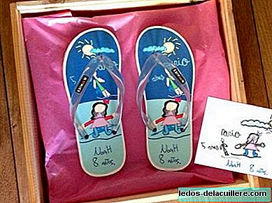 Like a child with new flip flops ... personalized with your drawing