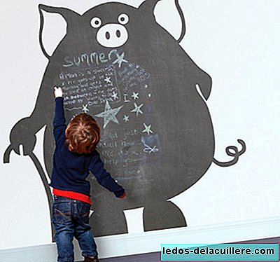Funny slate vinyl with shapes for the children's room