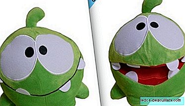The Cut The Rope monster comes out of video games and now has its stuffed animal available