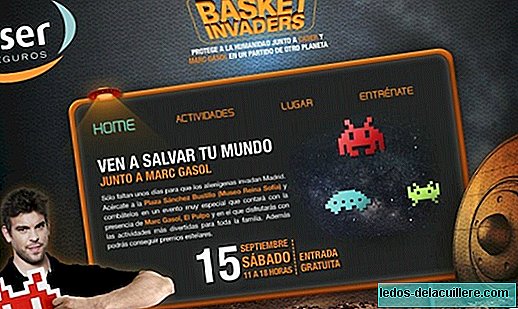 Βρισκόμαστε στην εκδήλωση Caser Seguros Basket Invaders που παίζει με τον Marc Gasol