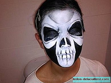 Take care with this skull makeup for Halloween