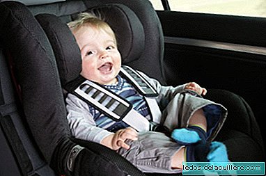Children measuring less than 1.35 meters, always in the back seat