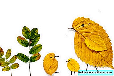 秋の工芸品：木から落ちた葉との美しい組み合わせ
