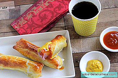 Hot dogs in puff pastry. Recipe for children