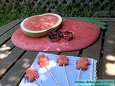Watermelon lollipops with animal shapes