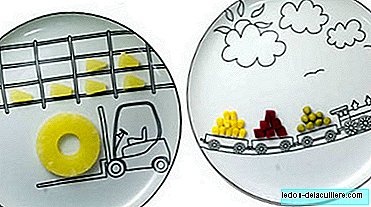 Dishes with drawings to present the food in a fun way