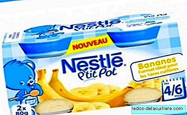 Nestlé-potten met stukjes glas erin
