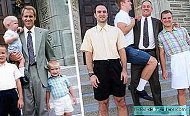 Three brothers recreate their childhood photos 18 years later