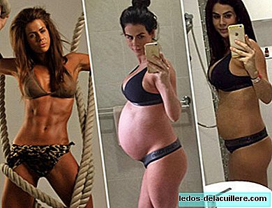 A well-known fitness monitor shows her body two days after giving birth to twins