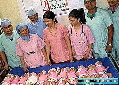 Seorang wanita melahirkan sebelas bayi di India (mereka berkata)