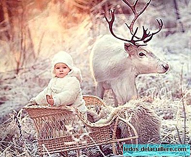 Anda akan mati kerana cinta! Foto musim sejuk yang indah kanak-kanak dan haiwan