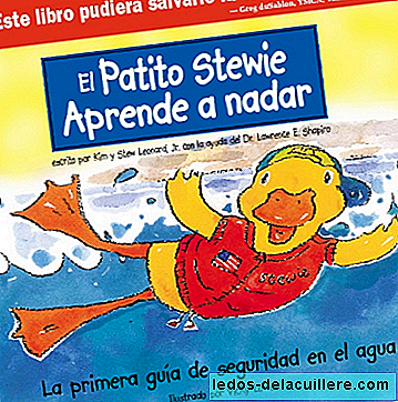 Duck Stewie learns to swim