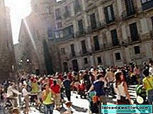 Marathon-Protest mit Babys in Barcelona