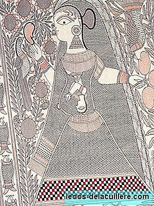 Pregnant woman in Hindu painting