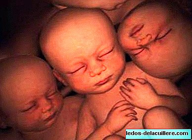 Firedrupper blir født på grunn av naturlig graviditet i Mexico