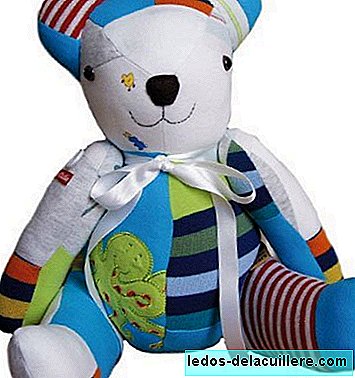 A teddy bear made with your baby's clothes