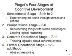 Cele patru etape ale dezvoltării copilului conform lui Piaget (I)