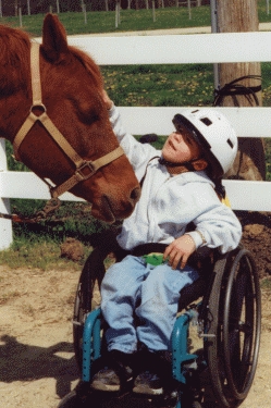 Horse therapy for disabled children