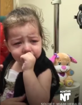 The emotional moment when a blind mother sees her baby for the first time